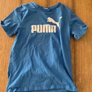 Boys Blue Puma T-Shirt Size 7-8